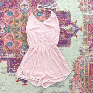 Ribbed Halter Romper